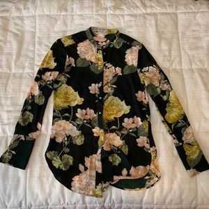 Floral button down blouse